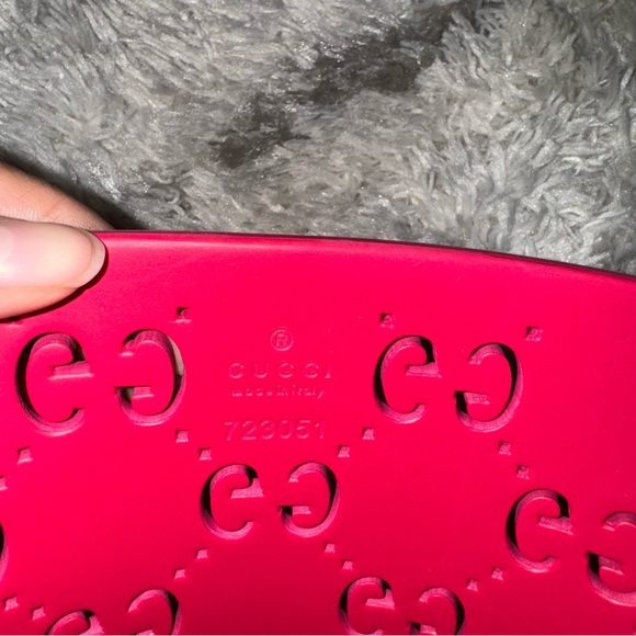 Gucci Pink Monogram Shoulder bucket Bag - Picture 4 of 5